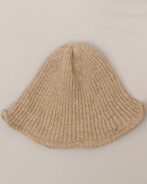 Alpaca wire knit hat