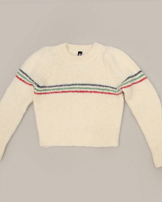 Triple mohair knit